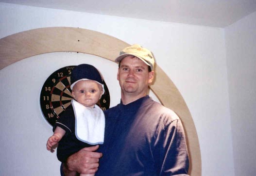 his first
baseball cap